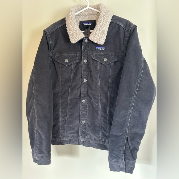 Patagonia Men's Pile-Lined Trucker Jacket in Smolder Blue, Medium - Picture 3 of 5